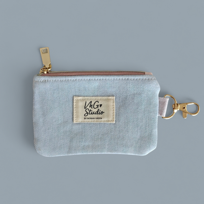 Keyring Zipper Pouch - Denim