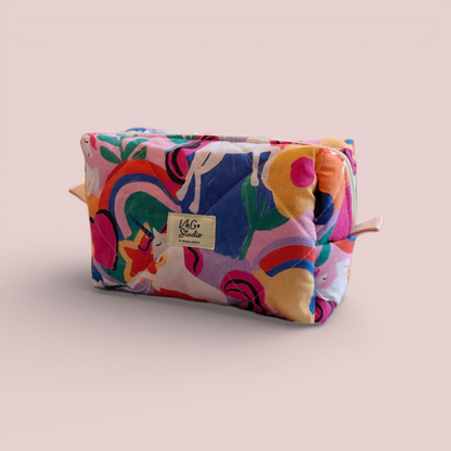 Quilted Makeup Bag - Unicorn
