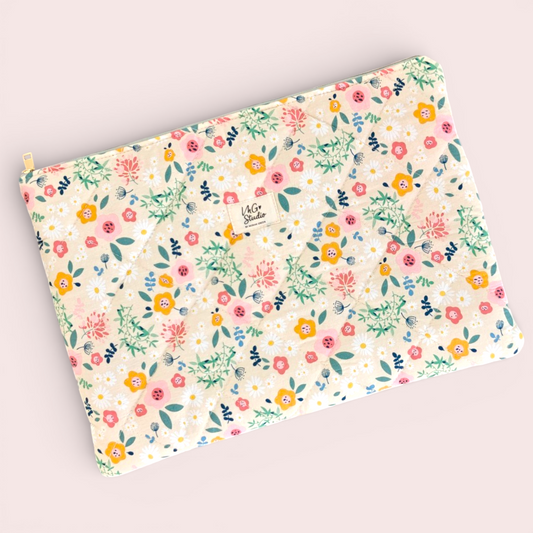 Laptop Sleeve 14" - Floral Ivory
