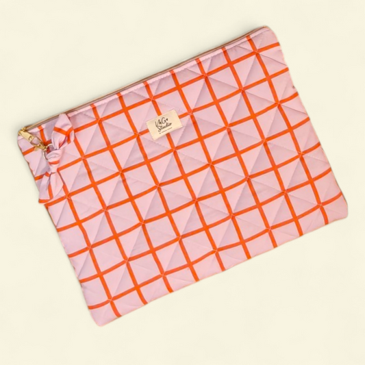 Laptop Sleeve | 14-inch - Pink Red Grid