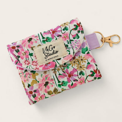 Earbud Pouch - Pinky Floral