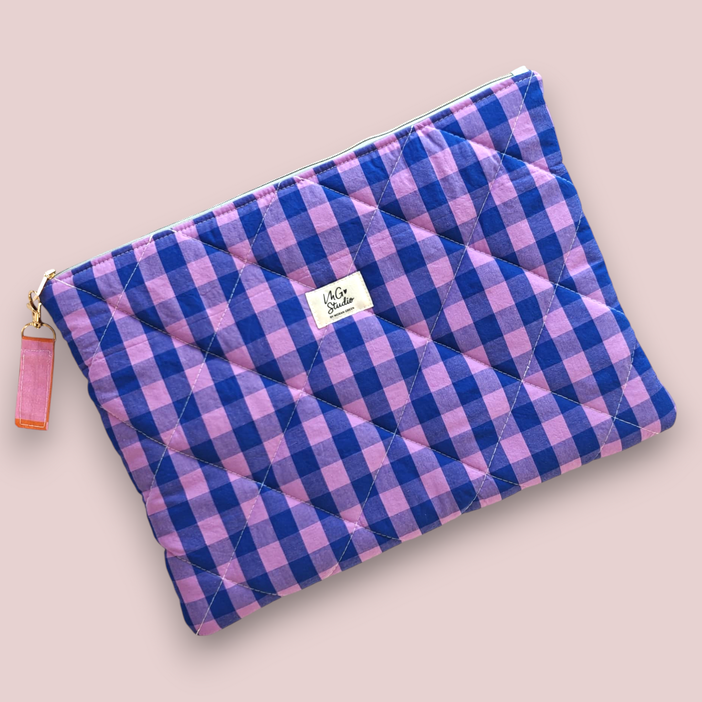 Laptop Sleeve | Multiple Sizes Available - Blue Pink Checkered