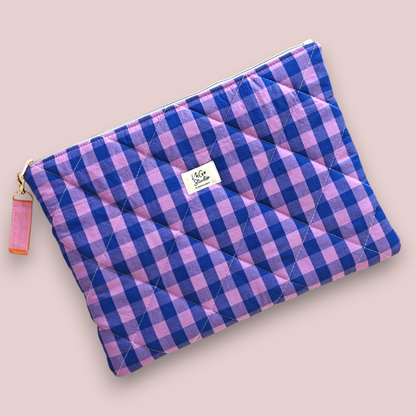 Laptop Sleeve | Multiple Sizes Available - Blue Pink Checkered