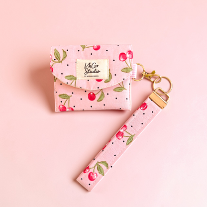 Earbud Pouch - Cherries